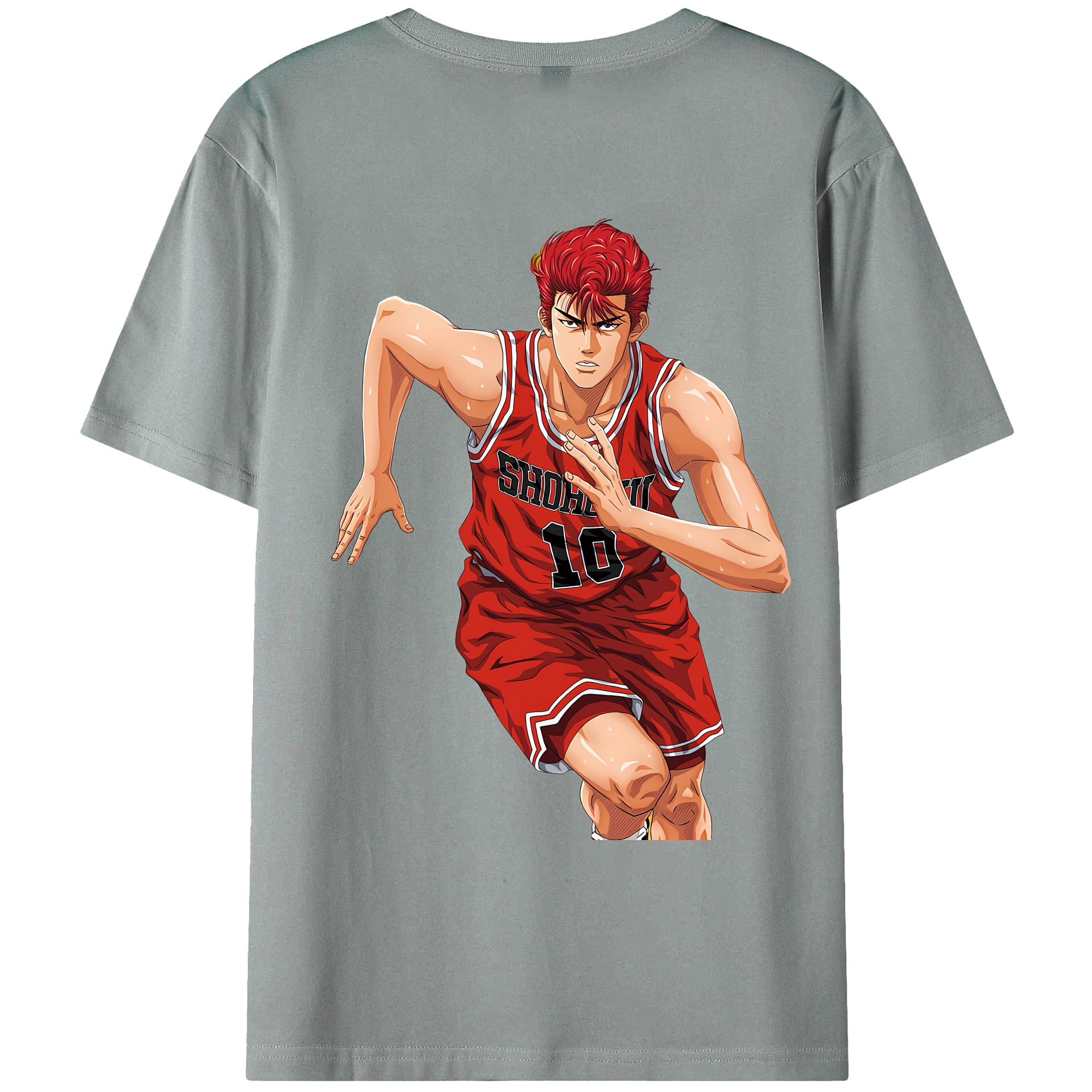 （画像用） SLAM DUNK／スラムダンク 綿100％ メンズ半袖Tシャツ（バックプリント） 通気性